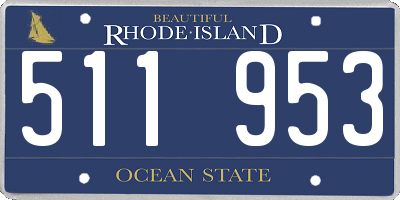 RI license plate 511953