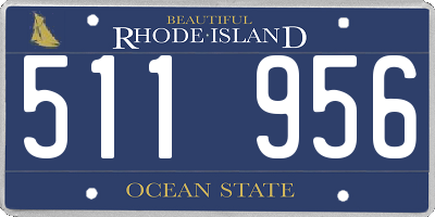 RI license plate 511956