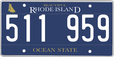 RI license plate 511959
