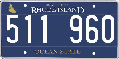 RI license plate 511960