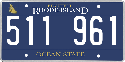 RI license plate 511961
