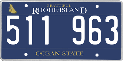 RI license plate 511963