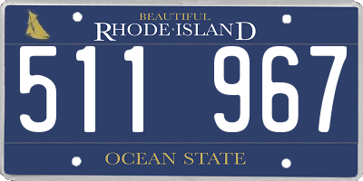 RI license plate 511967