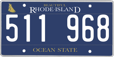 RI license plate 511968