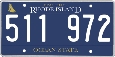 RI license plate 511972