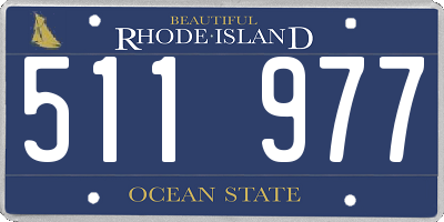 RI license plate 511977