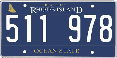 RI license plate 511978