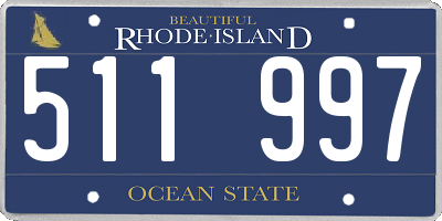RI license plate 511997