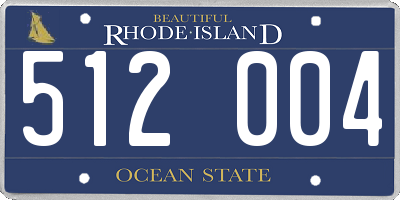 RI license plate 512004