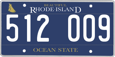 RI license plate 512009