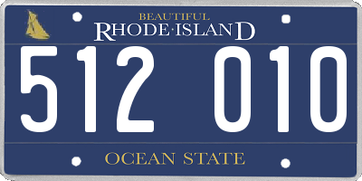 RI license plate 512010