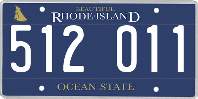 RI license plate 512011