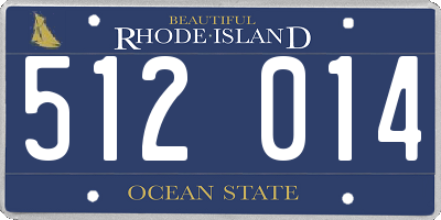 RI license plate 512014