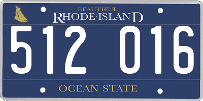 RI license plate 512016