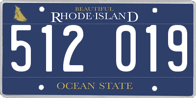RI license plate 512019