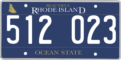 RI license plate 512023