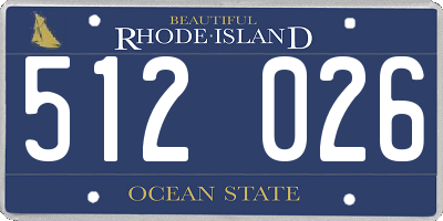 RI license plate 512026