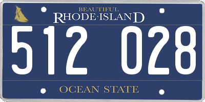 RI license plate 512028