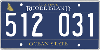 RI license plate 512031