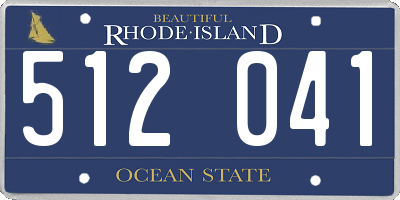RI license plate 512041