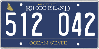 RI license plate 512042