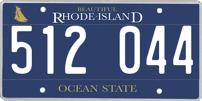 RI license plate 512044