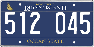RI license plate 512045
