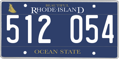 RI license plate 512054