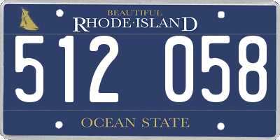 RI license plate 512058