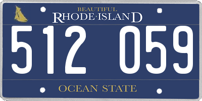 RI license plate 512059
