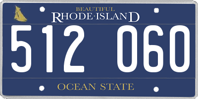 RI license plate 512060