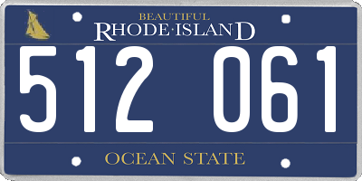 RI license plate 512061