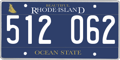RI license plate 512062