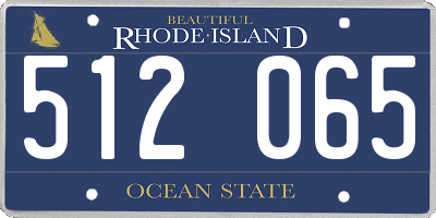 RI license plate 512065
