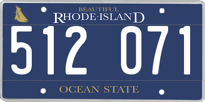 RI license plate 512071