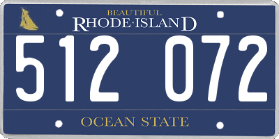 RI license plate 512072