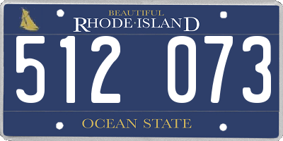 RI license plate 512073