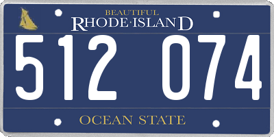 RI license plate 512074