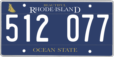 RI license plate 512077