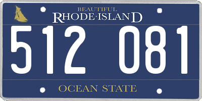 RI license plate 512081