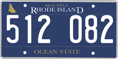RI license plate 512082