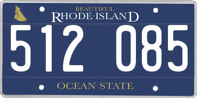 RI license plate 512085
