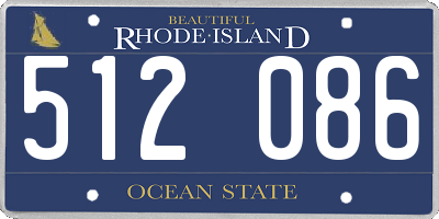 RI license plate 512086