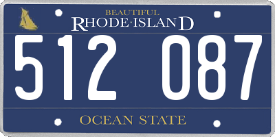 RI license plate 512087