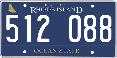 RI license plate 512088