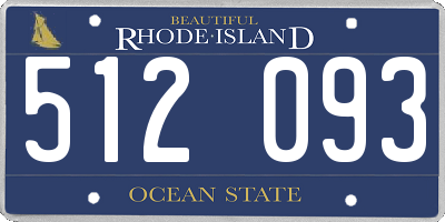 RI license plate 512093