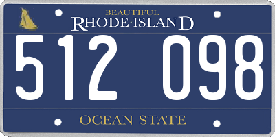 RI license plate 512098