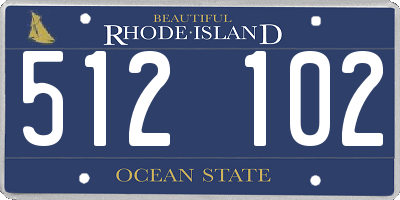 RI license plate 512102