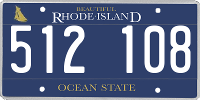 RI license plate 512108