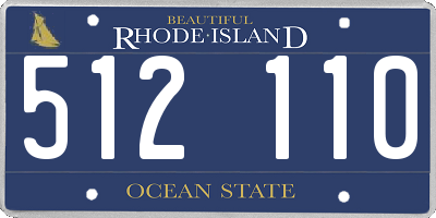 RI license plate 512110